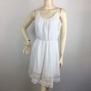 Old Navy Sundress White with Spaghetti Straps